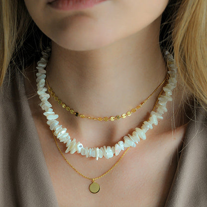 שרשרת צדף לבן