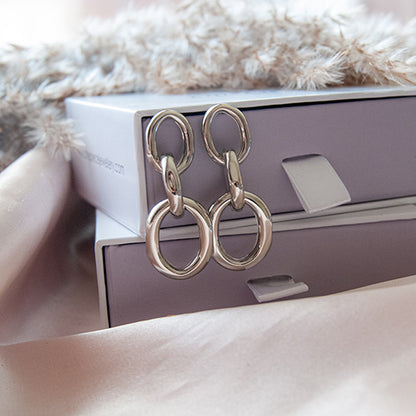 SILVER CHLOE עגילי