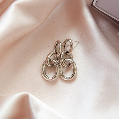 SILVER CHLOE עגילי