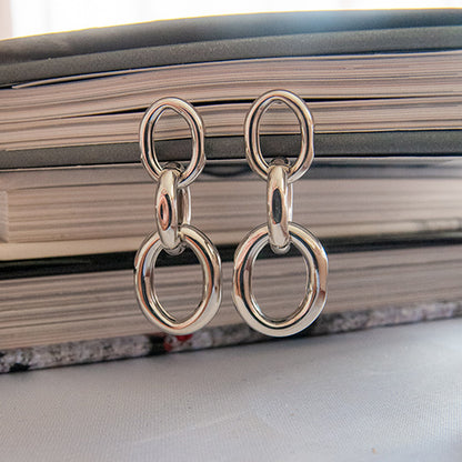 SILVER CHLOE עגילי