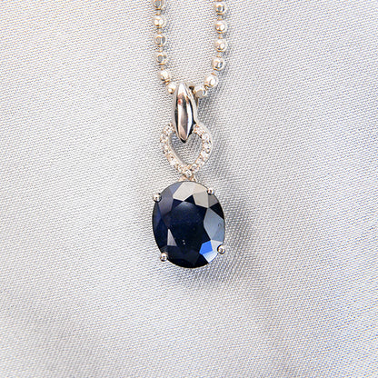 תליון כסף "מישל" עם אבן ספיר