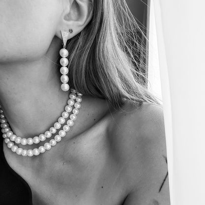 G ASHLEY עגילי פנינה