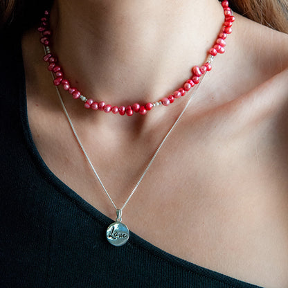 LOVE שרשרת כסף