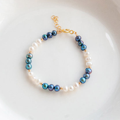 MARY B&W צמיד פנינים