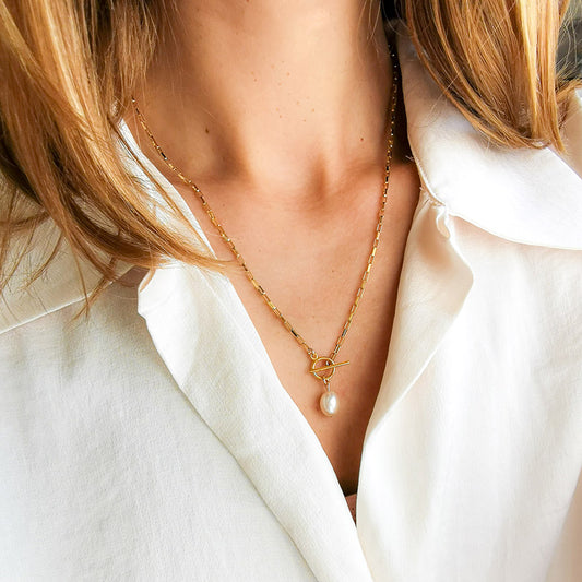 MIYA שרשרת גולדפילד עם סוגר עגול