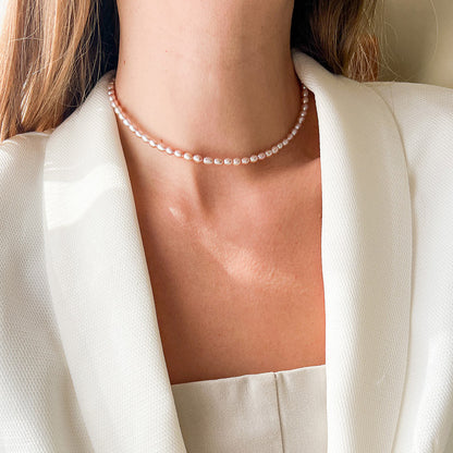 PINK BEATRICE שרשרת פנינים