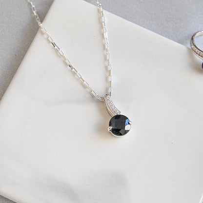 תליון כסף טהור "קייט" עם אבן ספיר