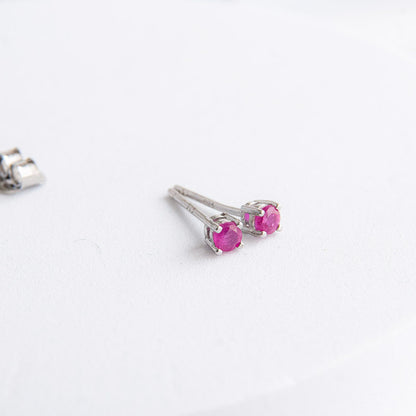 RUBY עגילי כסף צמודים קים