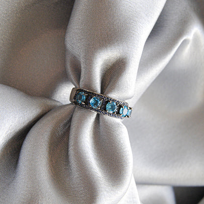 טבעת "מריי" עם בלו טופז