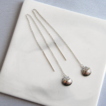 SHELL עגיל כסף נופל