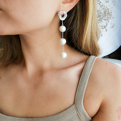 S RIHANNA עגילי פנינה