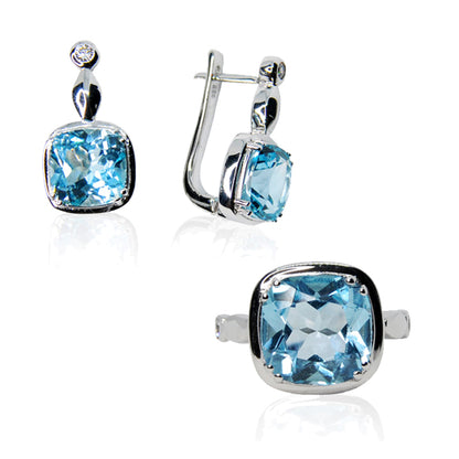 טבעת "דיאנה" עם בלו טופז