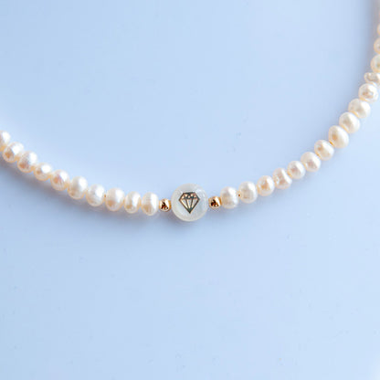 DIAMOND שרשרת פנינים