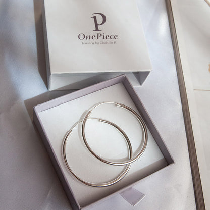 עגיל חישוק מכסף טהור