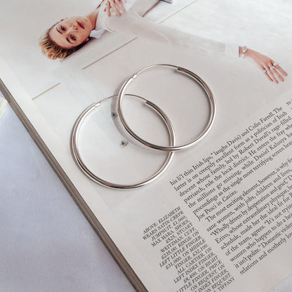 עגיל חישוק מכסף טהור